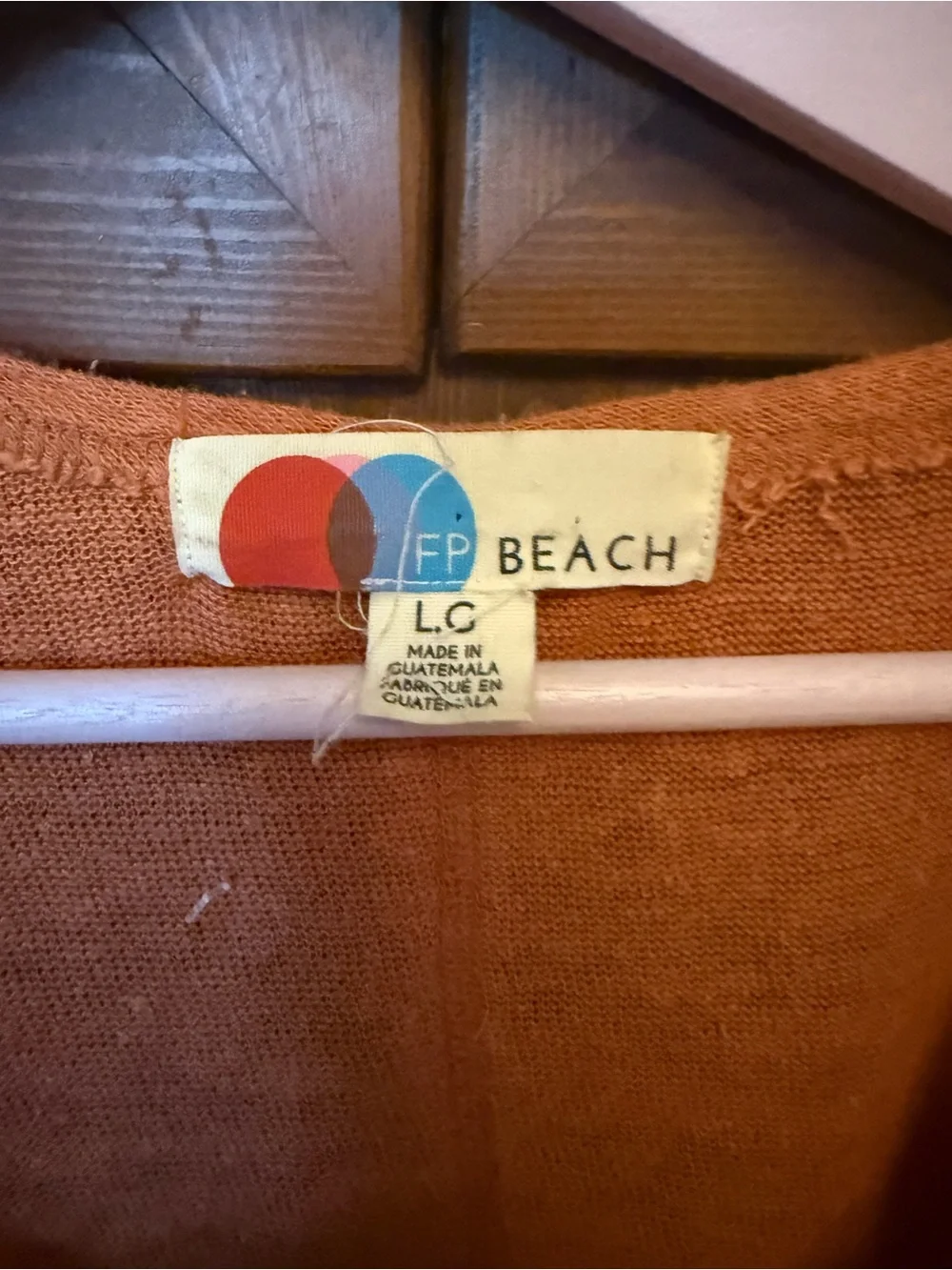 FP Beach One Body terra-cotta, oversize relaxed, fit Raw Seam Tee